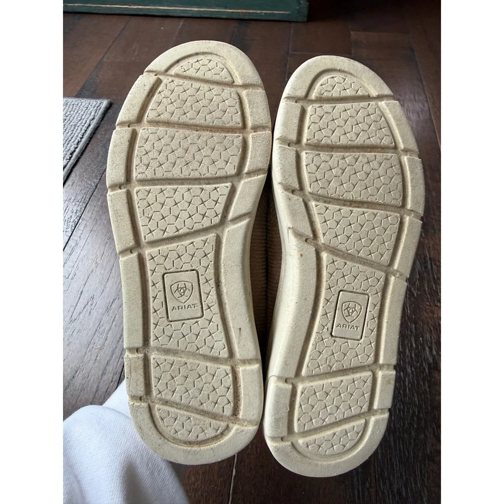 Ariat‎ Kids Hilo Corduroy Tan Brown Slip On Moc Toe Shoes 10053799 Size 3M